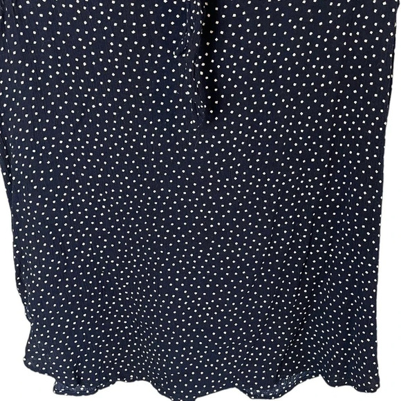 LOFT Women’s Size Small Polka Dot Flutter Sleeve Blouse Neck Tie - Picture 4 of 6